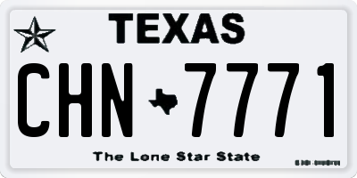 TX license plate CHN7771
