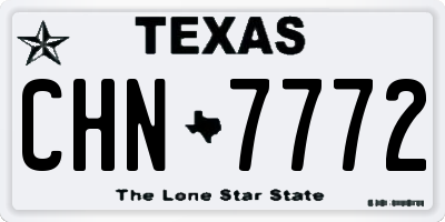 TX license plate CHN7772