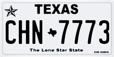 TX license plate CHN7773