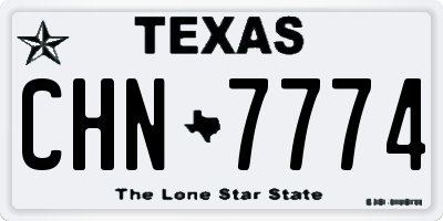TX license plate CHN7774