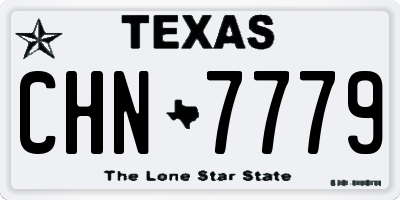 TX license plate CHN7779