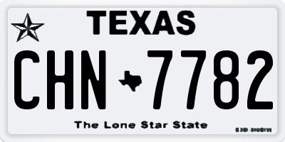 TX license plate CHN7782