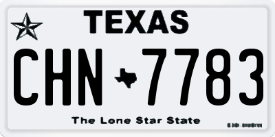 TX license plate CHN7783