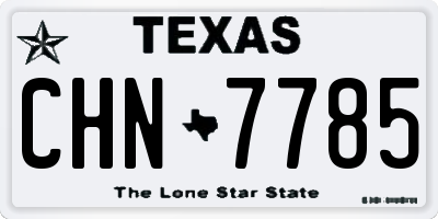 TX license plate CHN7785