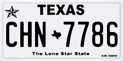 TX license plate CHN7786