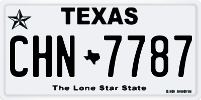 TX license plate CHN7787