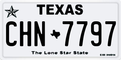 TX license plate CHN7797