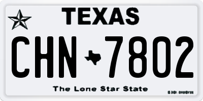 TX license plate CHN7802