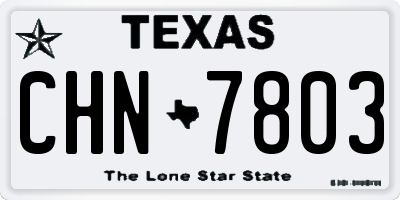 TX license plate CHN7803