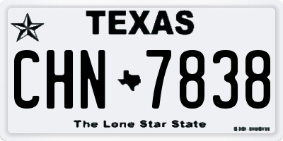 TX license plate CHN7838