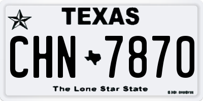 TX license plate CHN7870