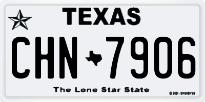 TX license plate CHN7906