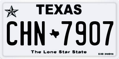 TX license plate CHN7907
