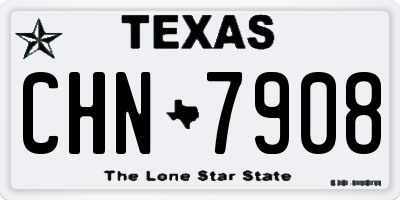 TX license plate CHN7908