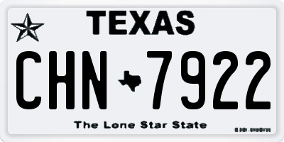 TX license plate CHN7922