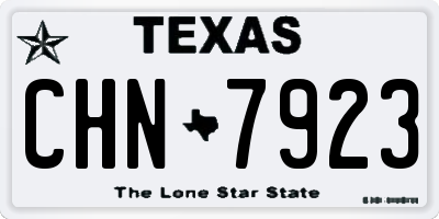 TX license plate CHN7923