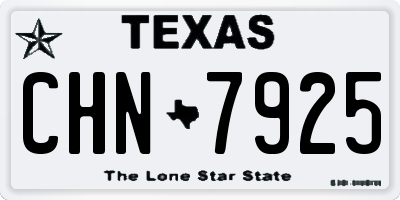TX license plate CHN7925