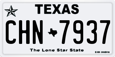 TX license plate CHN7937