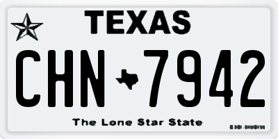 TX license plate CHN7942