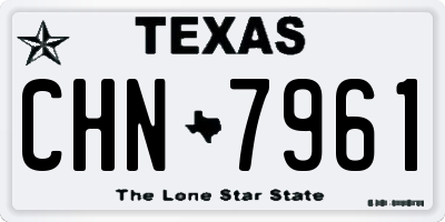 TX license plate CHN7961