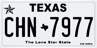 TX license plate CHN7977