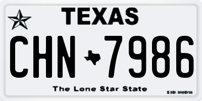 TX license plate CHN7986