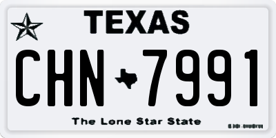 TX license plate CHN7991