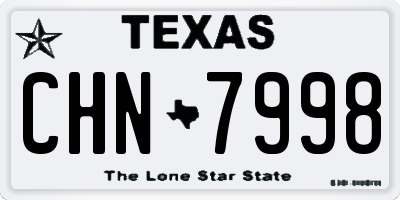 TX license plate CHN7998