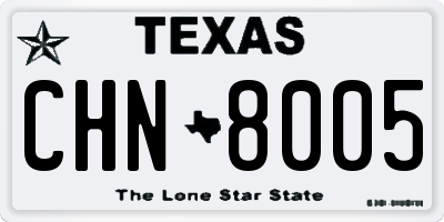 TX license plate CHN8005
