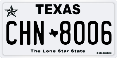 TX license plate CHN8006