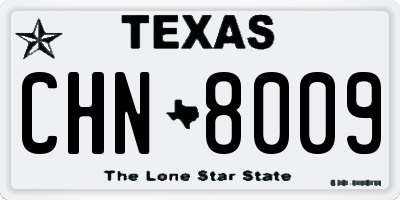 TX license plate CHN8009