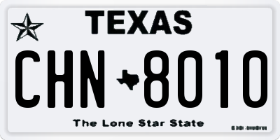 TX license plate CHN8010