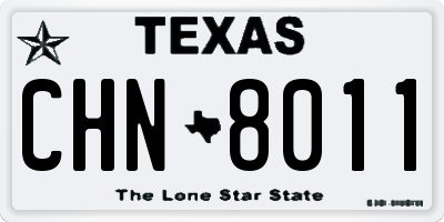 TX license plate CHN8011