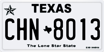 TX license plate CHN8013