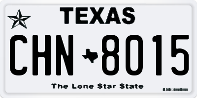 TX license plate CHN8015