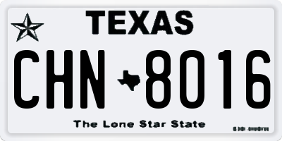 TX license plate CHN8016