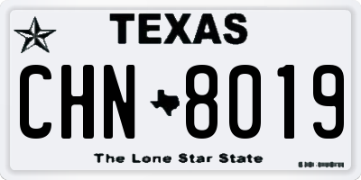 TX license plate CHN8019