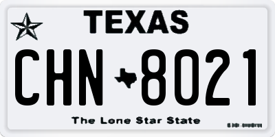TX license plate CHN8021