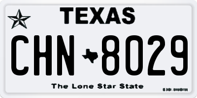 TX license plate CHN8029