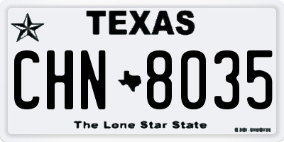 TX license plate CHN8035