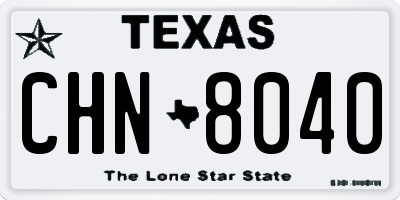 TX license plate CHN8040