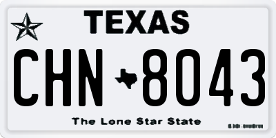 TX license plate CHN8043