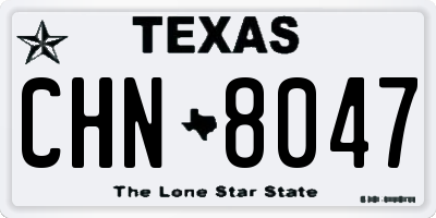 TX license plate CHN8047