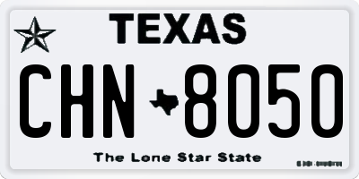 TX license plate CHN8050