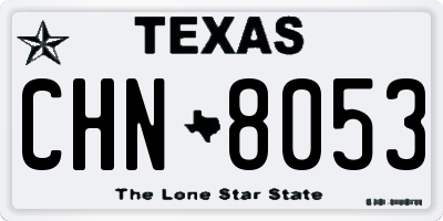 TX license plate CHN8053