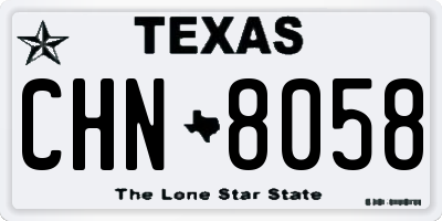 TX license plate CHN8058