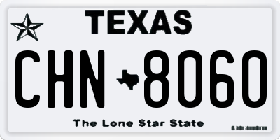 TX license plate CHN8060