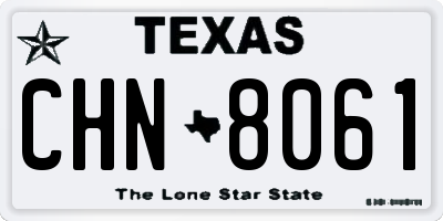 TX license plate CHN8061
