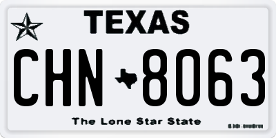 TX license plate CHN8063