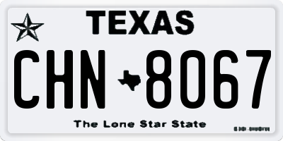 TX license plate CHN8067